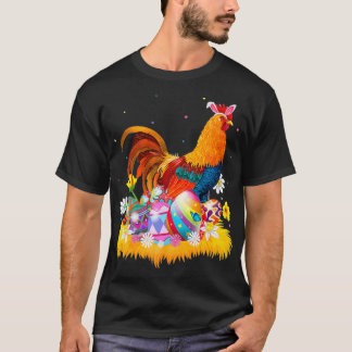 Camiseta Rooster BunnyEars Pascua, Pascua de Pascua