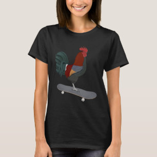 Camiseta Rooster Chicken Bird Skateboard Birdwatcher Biolog