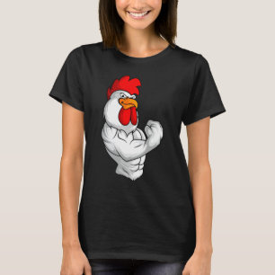 Camiseta Rooster Chicken Fitness Training Bodybuilder Muscl
