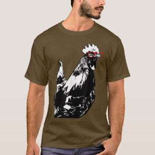Camiseta Rooster Con Granjero De Pollos De Gafas