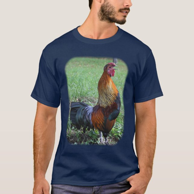 Camiseta Rooster Crowing Farm Animal (Anverso)