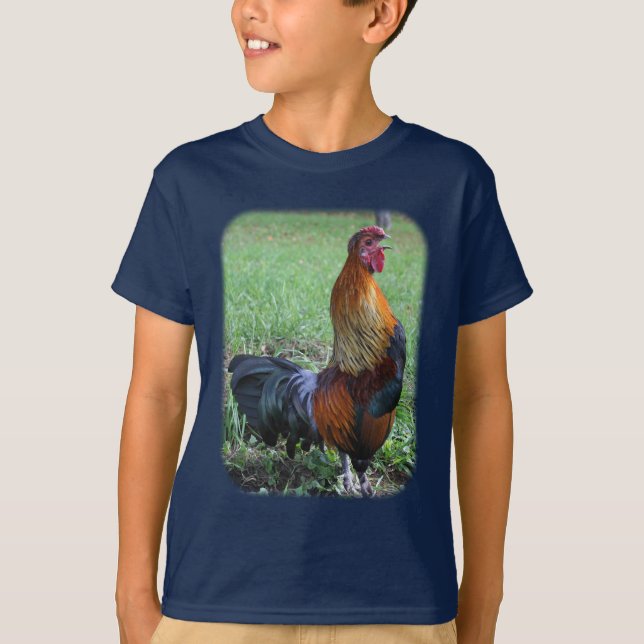 Camiseta Rooster Crowing Farm Animal (Anverso)