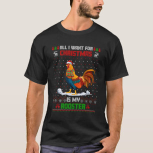 Camiseta Rooster de animales Santa Ugly