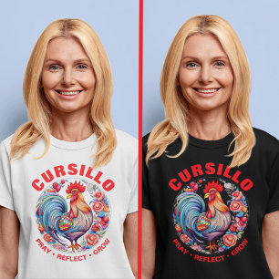 Camiseta Rooster de Cursillo con Rosas Reflexando crece