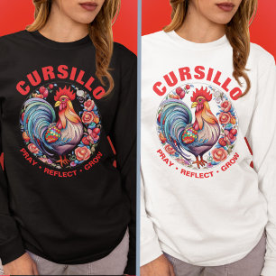 Camiseta Rooster de Cursillo con Rosas Reflexando crece