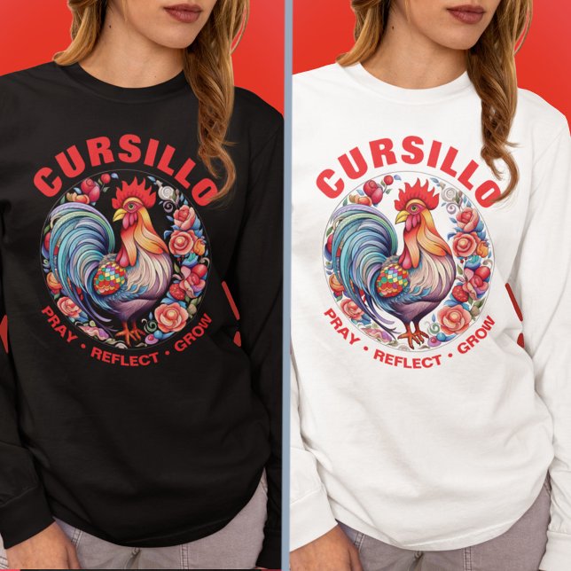 Camiseta Rooster de Cursillo con Rosas Reflexando crece (Subido por el creador)