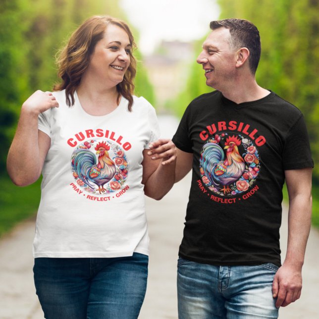 Camiseta Rooster de Cursillo con Rosas Reflexando crece (Subido por el creador)