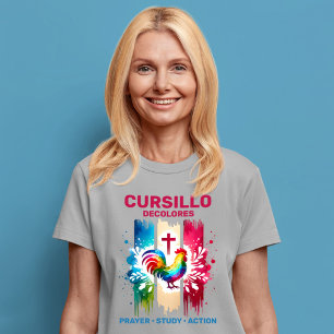 Camiseta Rooster de Cursillo de Colores y pinceles cruzados