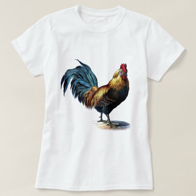 Camiseta Rooster de galletitas antiguas (Diseño del anverso)
