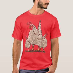 Camiseta Rooster de granjeros Hen Chicken