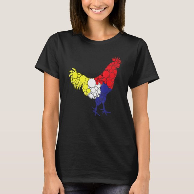 Camiseta Rooster filipino de Filipinas contra el robo de ga (Anverso)