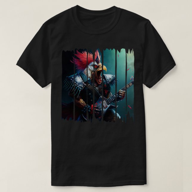 Camiseta Rooster Heavy Metalizado (Diseño del anverso)