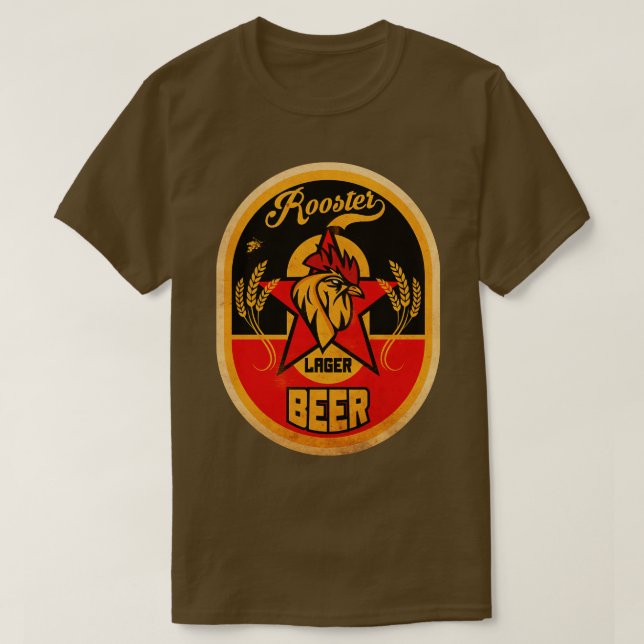 Camiseta Rooster Lager Beer (Diseño del anverso)