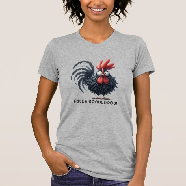 Camiseta Rooster matutino - ¡Fock-a-doodle-doo! (Anverso)