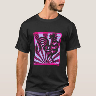 Camiseta Rooster Retro Vintage Estilo Granja 80 Vapor Anima
