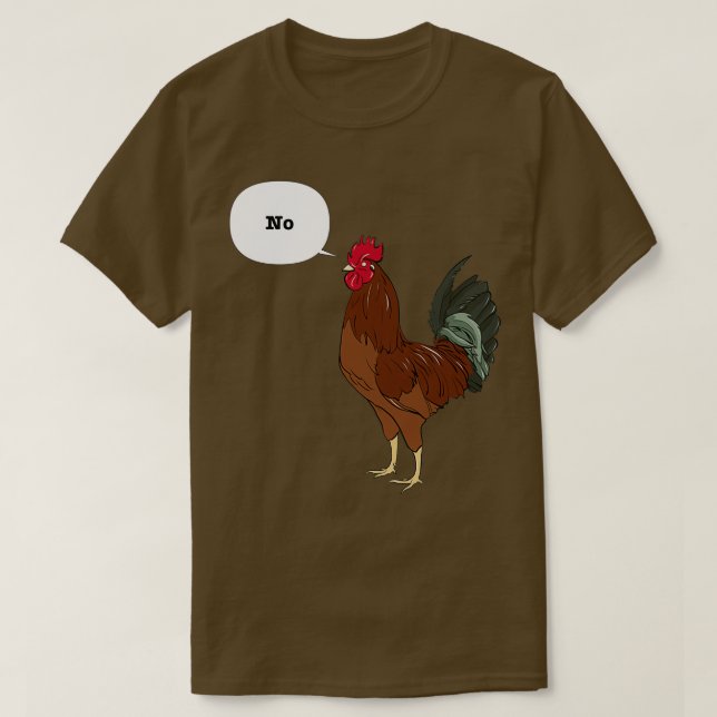 Camiseta Rooster Rojo de Rhode Island No (Diseño del anverso)