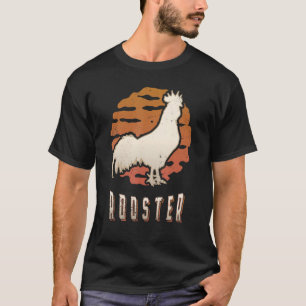Camiseta Rooster Vintage Retro Classic Animal Sunset