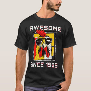 Camiseta Rooster W Gafas de sol me asombra desde 1986 36th