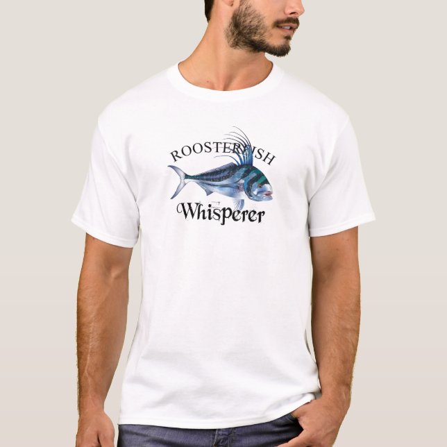 Camiseta Roosterfish Whisperer color claro (Anverso)
