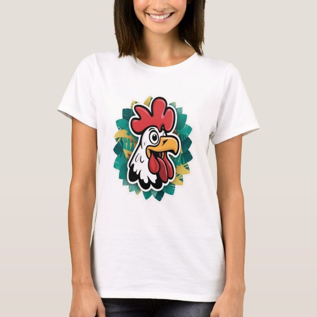 Camiseta roosters sticker (Anverso)
