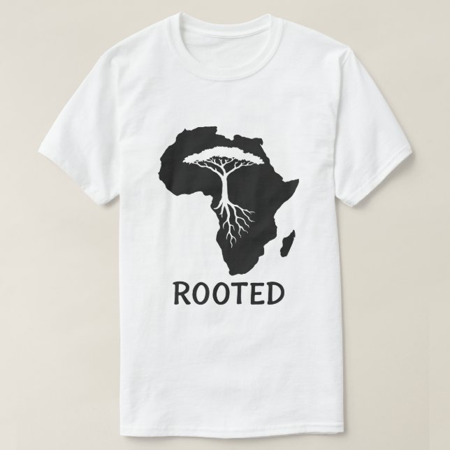 Camiseta Rootado en África (Diseño del anverso)