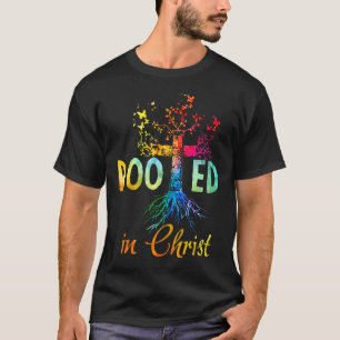 Camiseta Rootado en Cristo Jesús Dios Creer Cristianos Rai