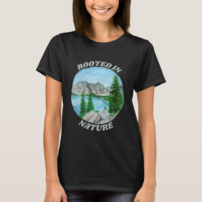 Camiseta Rootado En El Explorador De Bosques Naturales (Anverso)