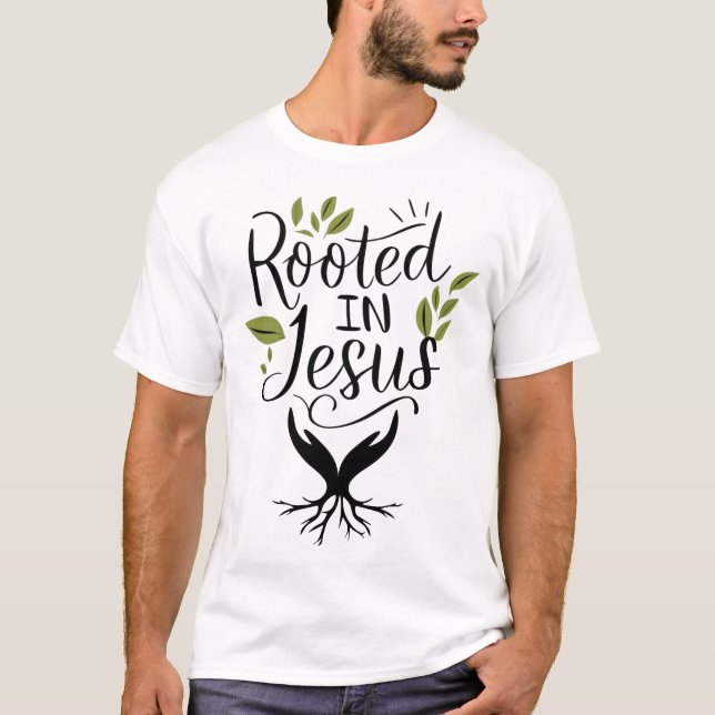 Camiseta Rootado En Jesús T-Shirt (Anverso)