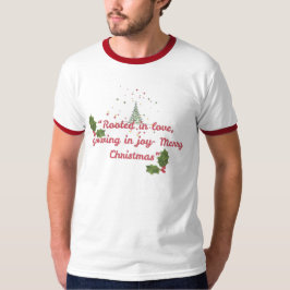 Camiseta Rooted in Love, Growing in Joy—Botanical Christmas