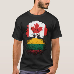 Camiseta Roots de árboles de Canadá lituano de Lituania