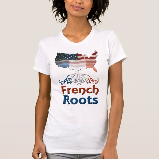 Camiseta Roots franceses estadounidenses (Anverso)