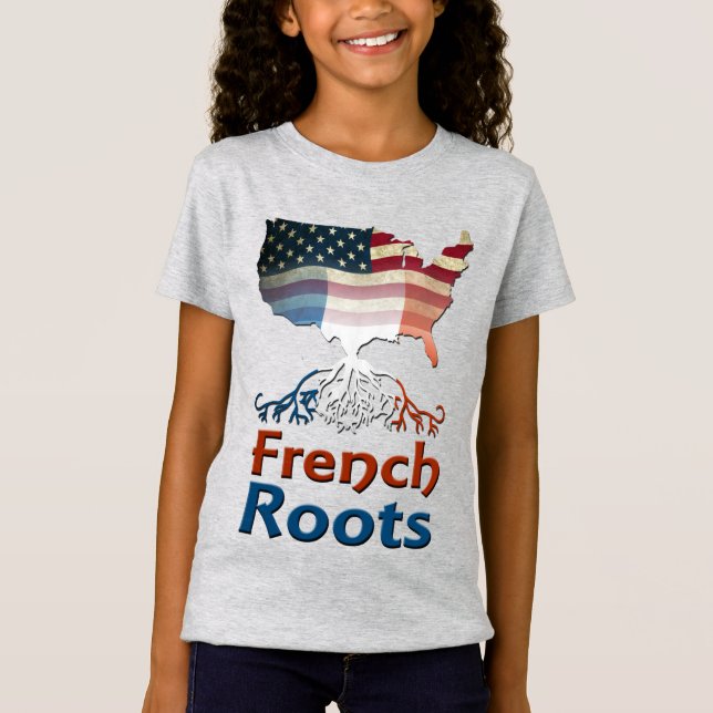 Camiseta Roots franceses estadounidenses (Anverso)