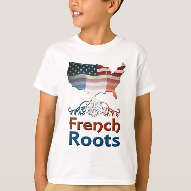 Camiseta Roots franceses estadounidenses (Anverso)