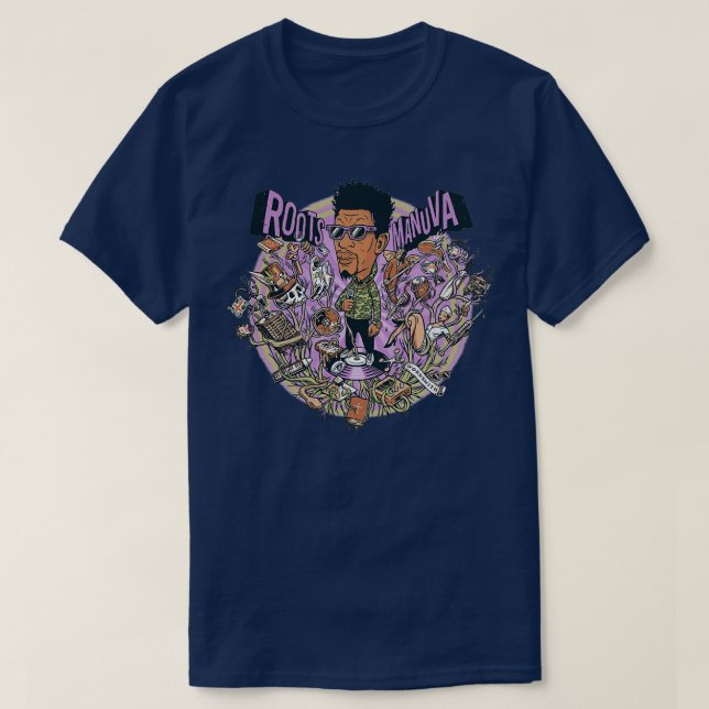 Camiseta Roots Manuva Purple  (Diseño del anverso)