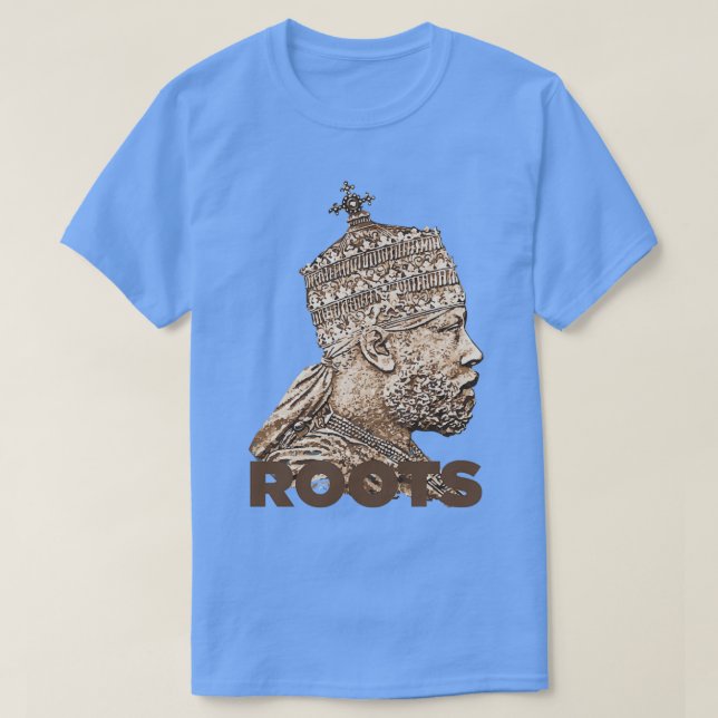 Camiseta Roots Rastafari Menelik T (Diseño del anverso)