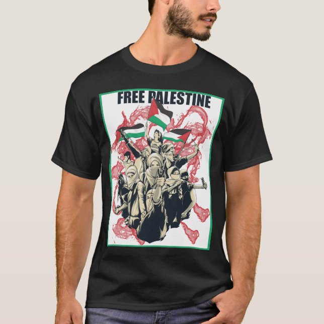 Camiseta Ropa árabe de Palestina Libre T-Shirt T- (Anverso)