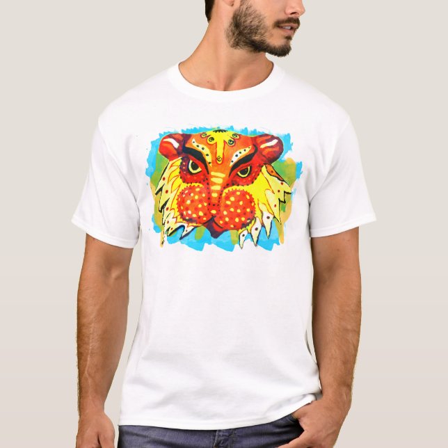 Camiseta Ropa bengalí del león del Año Nuevo (Anverso)