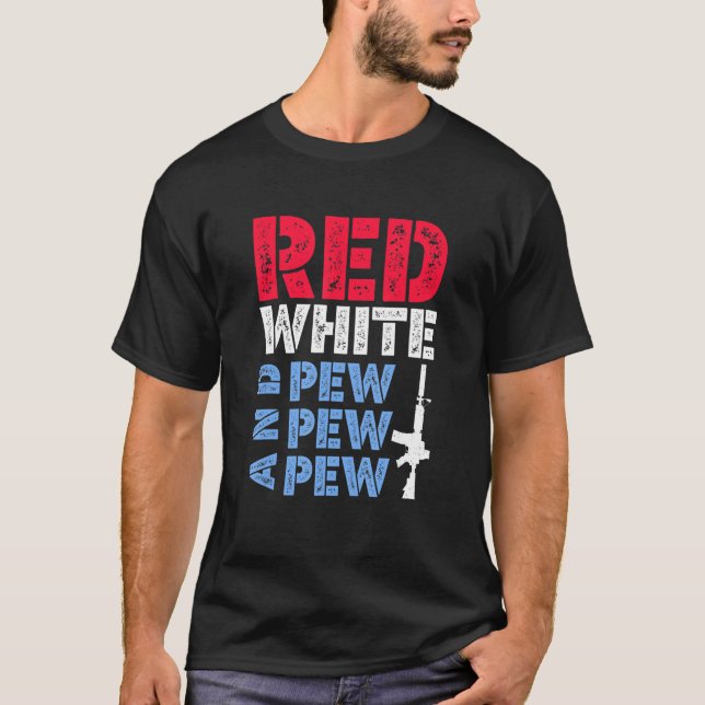 Camiseta Ropa Blanca Y Pew Pew Pew (Anverso)