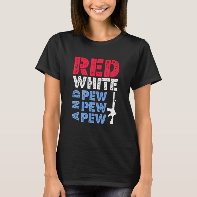 Camiseta Ropa Blanca Y Pew Pew Pew (Anverso)