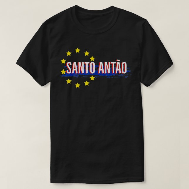 Camiseta Ropa caboverdiana Ropa Santo Antao Bandera de Cabo (Diseño del anverso)