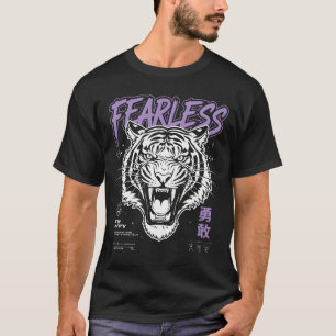 Camiseta Ropa callejera cibergráfica de Tigre Rugiente Sin 