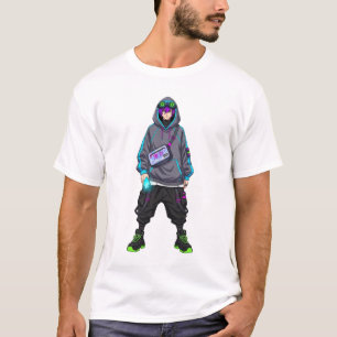 Camiseta Ropa callejera de anime ciberpunk Tokyo Drip