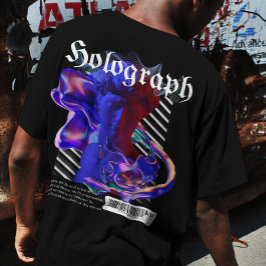 Camiseta Ropa callejera holográfica de neón