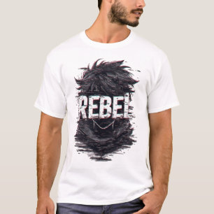 Camiseta Ropa callejera monocroma de arte de anime oscuro r