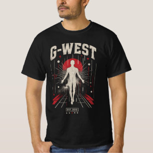 Camiseta Ropa callejera retro G-WEST Est 2012 Distorsionada