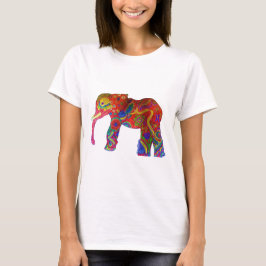 Camiseta Ropa colorida del elefante