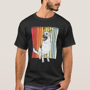 Camiseta Ropa Colorida Vintage Retro Pastor Alemán Hombre