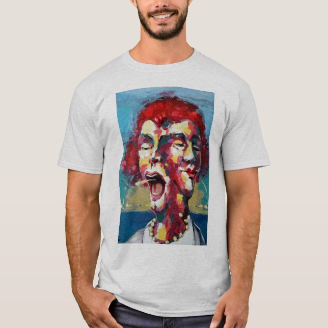 Camiseta Ropa con rostro de obra de arte (Anverso)