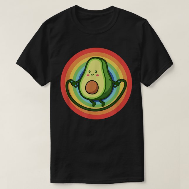 Camiseta Ropa de aguacate saltando aptitud (Diseño del anverso)