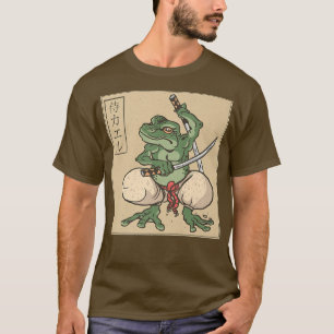 Camiseta Ropa de algodón de rana Samurai Bushido japonesa